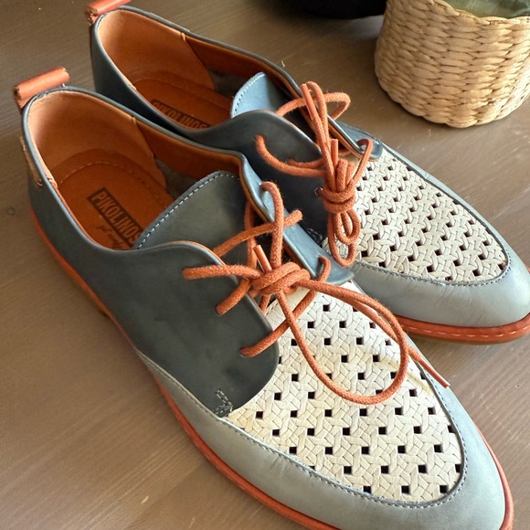 PIKOLINOS Shoes - PIKOLINOS Blue and Cream women’s  Oxfords